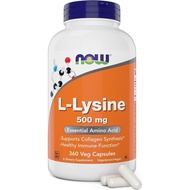 Now L-Lysine 500 mg, 360 Kapsul Vegetarian 6IM4