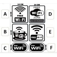 WALLSTICKER FREE WIFI ZONE WALL STICKER WALL FREE WIFI ZONE - MT002C