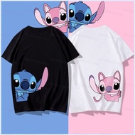 PS2 Stitch his-and-hers clothes cartoon cute Cosplay cloth 3D summer T-shirt Anime Short Sleeve Top 