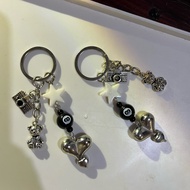 GANTUNGAN Y2K Silver series Keychain Y2K Silver Charm Bag/ aesthetic Y2K Silver tumblr Keychain