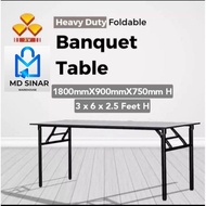 MD SINAR 3V 3X6 Feet Heavy Duty Laminated Wood Top Banquet Table Folding Function Table Meja Lipat Kenduri Serbaguna