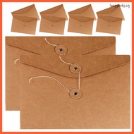10pcs Kraft Paper File Pockets Paper Bag Documents Pouch Retro File Bags File Envelope Bags Paper Fi