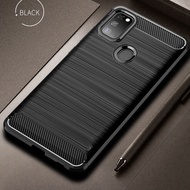 Samsung Galaxy M21 Case Carbon Fiber Cover Shockproof Phone Cover