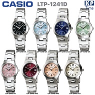 HOT ； Casio นาฬิกาข้อมือผู้หญิง สายสแตนเลส รุ่น LTP-1241D ของแท้ประกันศูนย์ CMG