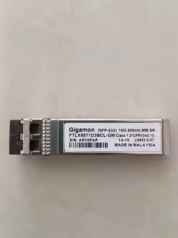 Original New Gigamon 10G Fiber Optical Module FTLX8571D3BCL-GM SFP-532 10G 850NM MM SR Gigamon 10gb 