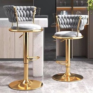 Rotate Lifting Bar Chair Light Luxury Swivel High Stool Adjustable Height Gold Back Chair