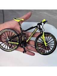金屬合金山地自行車模型,1:10 比例迷你自行車玩具,彩色拼接設計,收藏品