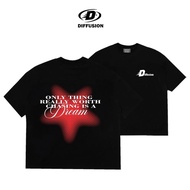 Form Boxy T-shirt, Star Print, Local Brand - DIFFERENT, 260gsm, D0028