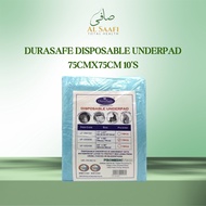 DURASAFE DISPOSABLE UNDERPAD 75CMX75CM(30"x30") 10S