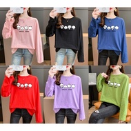 [AMYGO] Baju T Shirt Perempuan Lengan Panjang Women Long Sleeve Wanita Murah Baju T Shirt Perempuan Lengan Panjang T-shi