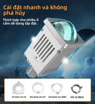 Caroline H4 Đèn Pha Xe Máy 6000K 55W H7 9005 9006 LED 2 Inch Ma Trận Đèn LED Phụ Cao Cấp Máy Chiếu Ố