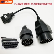 อะแดปเตอร์ OBD OBD II สำหรับ BMW 20pin กับ OBD2 16PIN ตัวเมีย E39 E36 X5 Z3สำหรับ BMW 20 pin OBD2สายวินิจฉัยรถยนต์