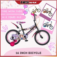 Basikal Saiz 16 Inci / 16" Bicycle / Basikal Kanak2 Tayar Hidup / Untuk Umur 4-6 Tahun