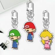 GANTUNGAN Mario Bros Chibi Keychain | Mario Bros Chibi UV Printed Keychain 2 Sides on 3 mm Acrylic F