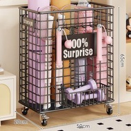 全城熱賣 - 瑜伽墊收納筐家用大號帶輪羽毛球拍運動工具收納架 健身器材置物架