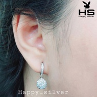 GANTUNGAN Genuine silver 935 gold plated silver earrings with round clasp model - women's silver jew