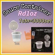 wholesale 1oz container/ Rd1oz 1ctn/ 1oz Plastic Sauce Plate/Bekas Dodoi/Disposable Plastic Containe