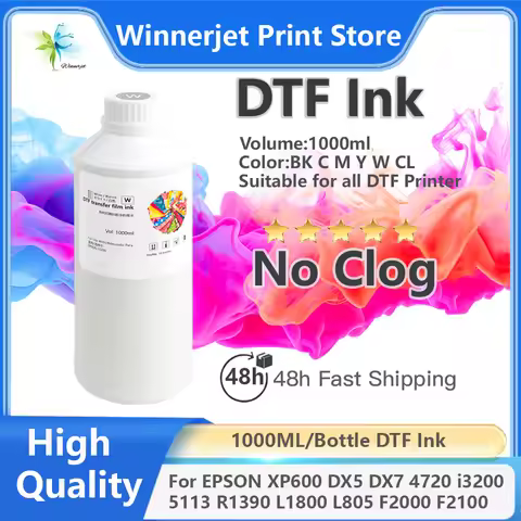 Direct To Film Transfer Ink DTF Ink 1000ML/Bottle For Epson DX5 DX7 4720 5113 XP600 Printhead L1800 