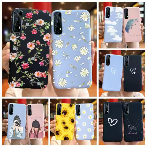 For Oppo Realme 7 Case Realme7 Pro Sunflower Cute Silicone Soft TPU Back Cover Phone Case For Realme