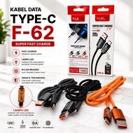Super Fast Data Cable FLECO F-62 100W 6A LED USB To MICRO Type-C Fast Charging Cable F62