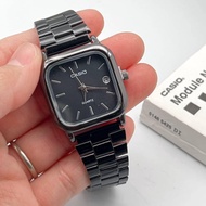 New!!นาฬิกาข้อมือผู้หญิง/นาฬิกาผู้ชาย สีดำ นาฬิกาแฟชั่น casio สีใหม่ มีวันที่ กันน้ำ ขนาด 38 มม. สาย