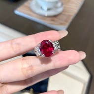 Temperament Light Luxury Cupids Arrow Pigeon Blood Ruby Ring