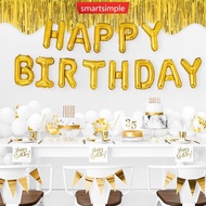 SMARTSIMPLE Wave Fringe Rain Curtain Shimmering Foil Tinsel Backdrop Wall Decoration for Birthday Pa
