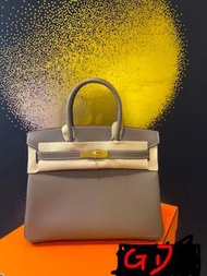 Hermes Birkin 30 大象灰金扣 epsom W stamp 港單 全新