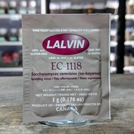 ยีสต์หมักไวน์ สูตร WINE YEAST Lalvin EC-1118 ยีสต์ทำไวน์ ยีสต์ไวน์ ยี่ห้อ LALVIN (5 กรัม)  คุณภาพสูงได้รับการยอมรับจากทั่วโลก นำเข้าจากประเทศแคนนาดา หมาะสำหรับการหมักไวน์ทุกประเภท รวมถึง sparkling wine และ ไซเดอร์ cider