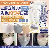 韓國製出左新顏色 KF94成人口罩一组 100個 （1盒=10包*5個裝）🔥🔥彩色口罩超靚超美😍⚠️數量有限⚠️售完為止⚠️韓國製出左新顏色 KF94成人口罩😷一组 100個 （1盒=10包*5個裝）