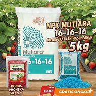 NPK Mutiara 16-16-16 Fertilizer 5 Kg Packaging - Plant Fertilizer