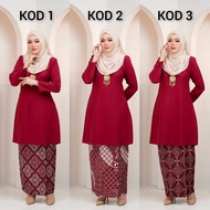 [NEW ARRIVAL] BAJU KURUNG RIAU BATIK IN MARON/ BAJU KURUNG BRIDESMAID/ BAJU KURUNG PLUS SAIZ