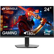 SANSUI 24 Inch Gaming Monitor 180Hz, DP 1.4 x1 HDMI 2.0 x2 Ports IPS Panel High Refresh Rate Compute