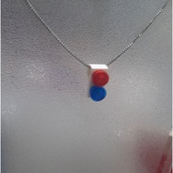 Lego (compatible) couple birthstone necklace