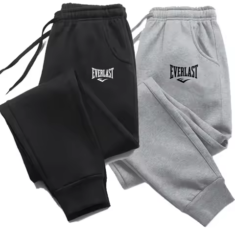 Men Printed Pants EVERLAST Men Women Running Pants Joggers Sweatpant Sport Casual Trousers Fitness G