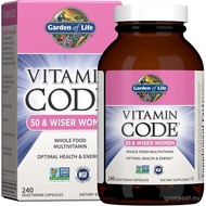 Multivitamin Garden of Life untuk Wanita 50 Tahun ke Atas, Vitamin Code Women 50 & Wiser Multi - 240