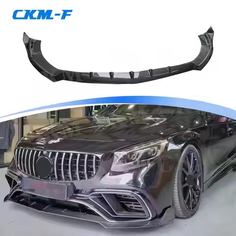 Car Front Bumper Lip Spoiler Chin Body Kits for Mercedes Benz S Class W217 C217 S63 65 For AMG Coupe