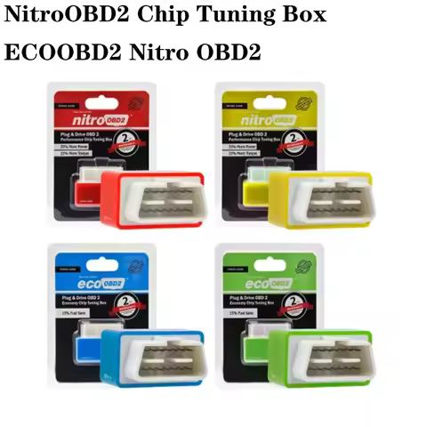 Single Chips Eco Nitro OBD2 Chip Tuning Box Benzine Diesel EcoOBD2 Save Fuel NitroOBD2 More Power Su