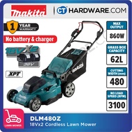 MAKITA DLM480Z CORDLESS  LAWNMOWER 18V X2 18" 480MM 3100RPM 62L 26.8KG 860W WITHOUT BATTERY & CHARGE