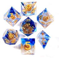 Dungeons & Dragons Liquid Core Dice Set (D&D), Polyhedral DND Resin Dice Set, Magic Pathfinder Game 