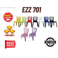 🔥🔥3V Plastic Chair Ez701 10 colour choices / Solid Chair Free Delivery / kerusi meja makan 3V