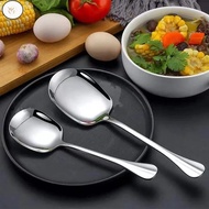 WF 1PC Kitchen Dinner Public Spoon Restaurant Large Stainless Steel Thicken Distributing Spoons Buffet Serving Tableware