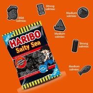 Haribo Salty Sea Salmiakki 170g (genuine Danish salty licorice at its best. This bag is a combinatio