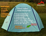 COVER tenda dome 4org Savana Malcone Polyester 210T bukan tenda waterproof