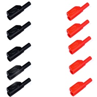 10pcs 32A 4mm Double Ended Stackable Banana Cable Male Plug Jack Banana Plugs Soket Pisang Soket