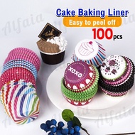 Alfaia 100pcs Cupcake Liner Muffin Cupcake Cake Baking Liner Wrapper Paper Cup