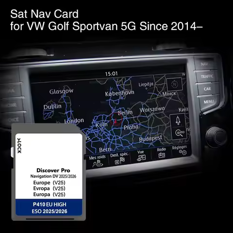 DV V25 for Volkswagen Golf Sportvan 5G from 2014 Car Discover Pro Cover France Italy Poland Maps GPS