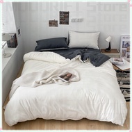 Solid Color Cotton Bedding Set Four-Piece Set Duvet Cover Bed Sheet Duvet Cover Student Dormitory Be
