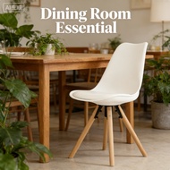 Kerusi Makan Dining Chair Nordic Eames Chair PU Leather Cushion Kerusi Belajar Office Makeup Chair M