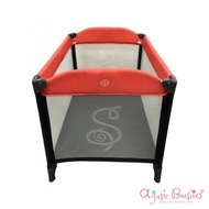 500347+142608 Lucky Baby S6 Travel Playpen (110x78x76 Cm) - Red + I - Breathe Playpen Mattress (71X1